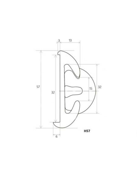 Supporto in Alluminio Anodizzato per Bottazzo Profilo Parabordo