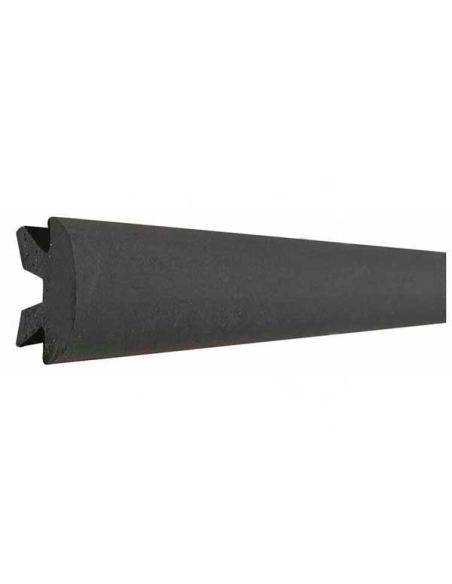 Profilo in PVC Nero per Bottazzo con supporto da 57 mm