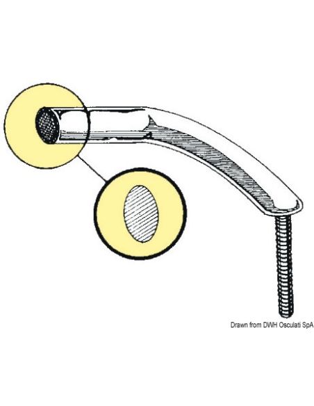 Corrimano ovale inox
