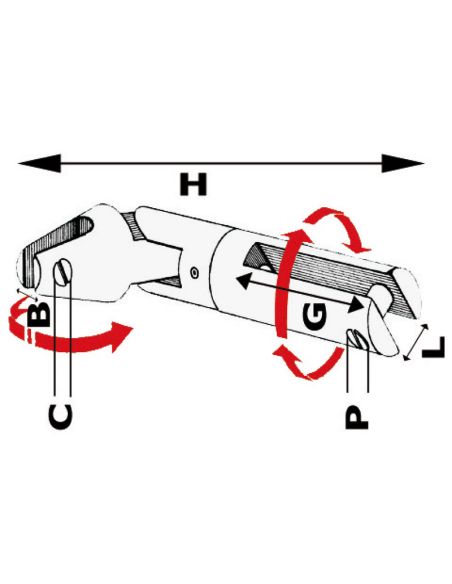 Attacco girevole inox 2 snodi