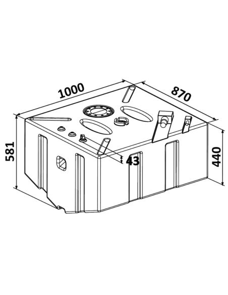 Serbatoio carburante benzina in polietilene reticolato
