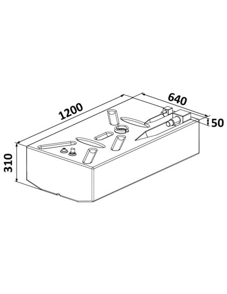Serbatoio carburante benzina in polietilene reticolato