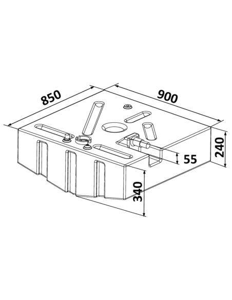 Serbatoio carburante benzina in polietilene reticolato