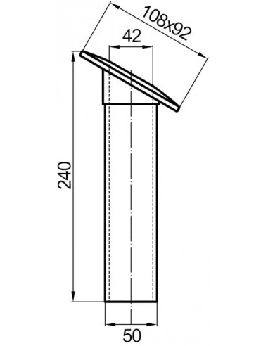 Portacanna da incasso in ottone cromato