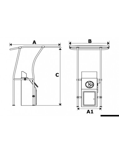 T-Top in alluminio retrattile