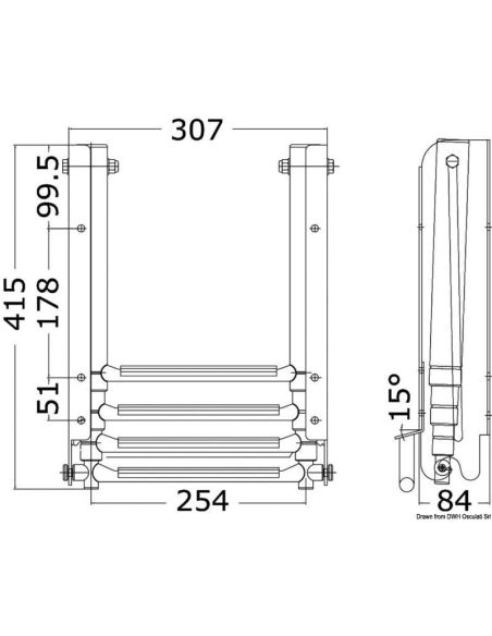 Scaletta sottoplancetta scorrevole