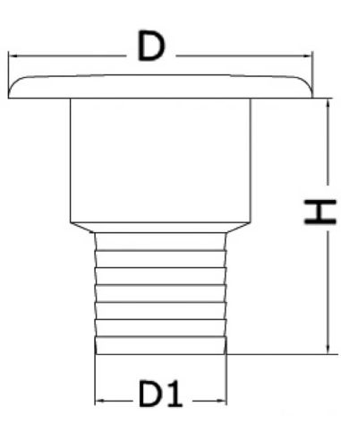 Tappo imbarco in ottone cromato