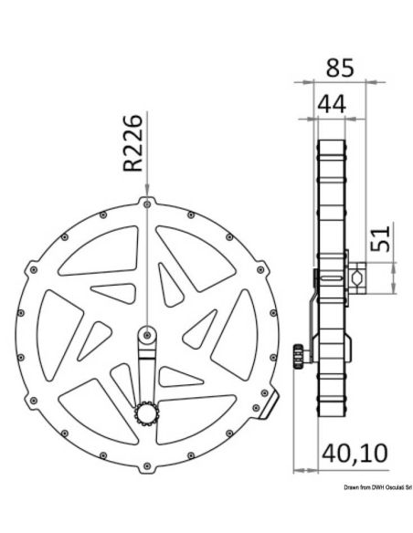 Avvolgitore per nastro DOUGLAS MARINE Evo Reel ultraresistente in acciaio inox