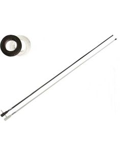Antenna VHF Glomex RA400 in vetroresina – 1,5 m con cavo 4,5 m e ghiera in Nylon