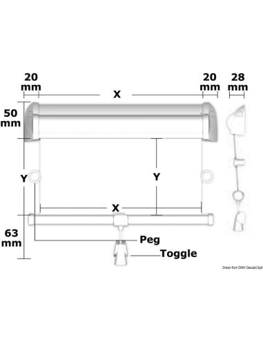 Tenda avvolgibile a rullo DOMETIC Skyshade Hatchshade 750 per boccaporti e finestre