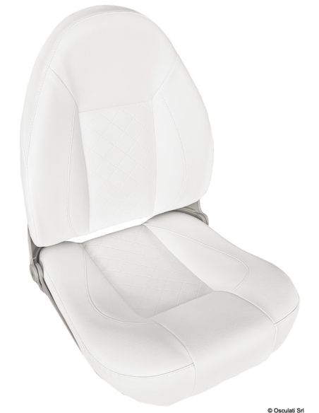 Sedile comfort CP48 con schienale alto ribaltabile RAL 9010