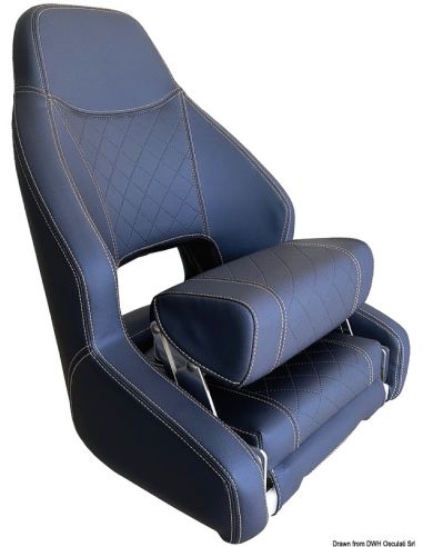 Sedile anatomico imbottito con flip up RM52