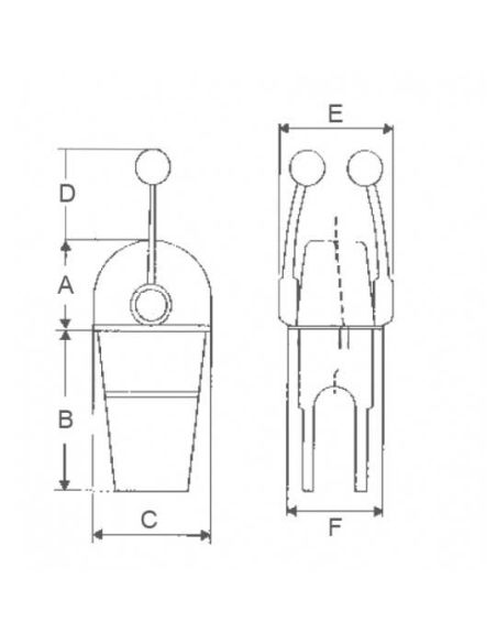 Scatola Comando Doppie Leve In Ottone