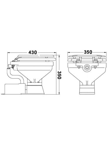 WC Elettrico Jabsco Compact in Ceramica