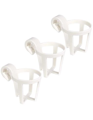 Set 3 Porta Bicchieri a Scatto per Pulpito e Battagliola Ø25/30 mm