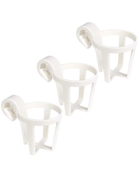 Set 3 Porta Bicchieri a Scatto per Pulpito e Battagliola Ø25/30 mm