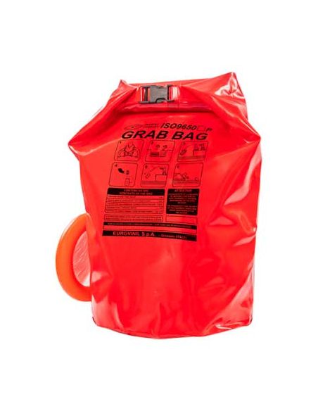 Zattera Eurovinil Italy OceanDry ISO 9650 - Valigia con Grab Bag