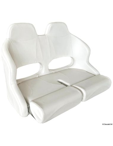 Doppio sedile anatomico imbottito con flip up H99