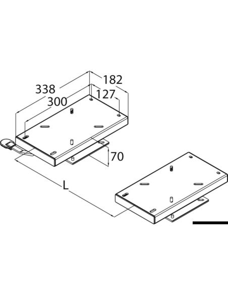 Coppia Slitte Scorrevoli in Alluminio Anodizzato per Sedile 48.410.40