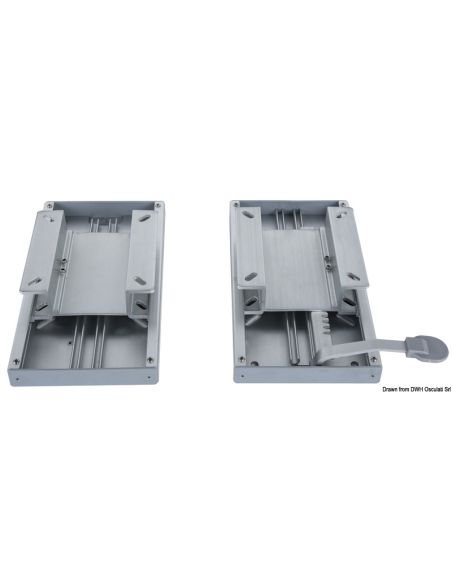 Coppia Slitte Scorrevoli in Alluminio Anodizzato per Sedile 48.410.40