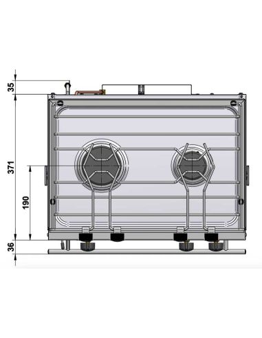 Cucina 2 Fuochi con Forno Origin