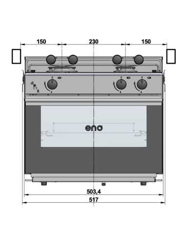 Cucina 2 Fuochi con Forno Origin