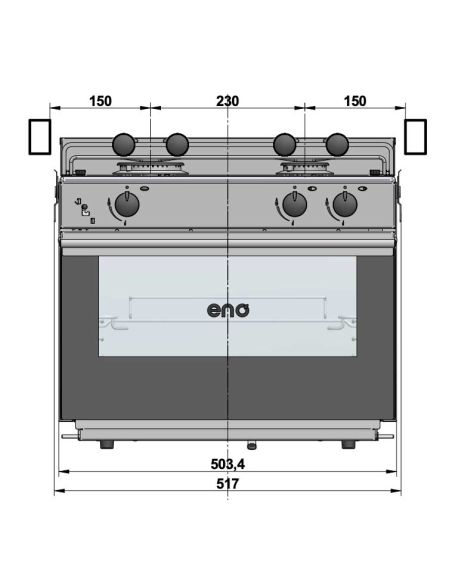 Cucina 2 Fuochi con Forno Origin