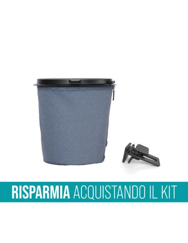Contenitore porta rifiuti Flextrash 5 litri + Clip per fissaggio tavolo