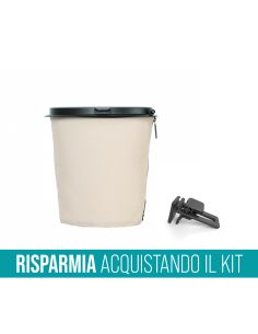 Contenitore porta rifiuti Flextrash 5 litri + Clip per fissaggio tavolo