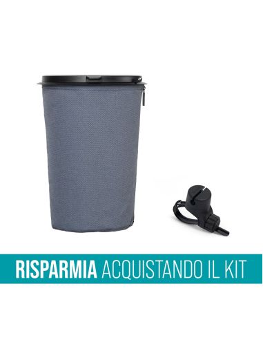 Contenitore porta rifiuti Flextrash 9 litri + Clip per fissaggio tubo