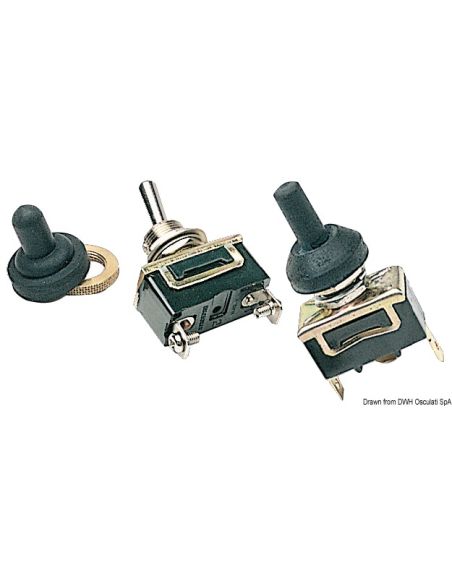 Interruttore a levetta ON-OFF, 12 mm, 15A, 2 terminali