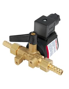 Elettrovalvola carburante normalmente chiusa con comando manuale 12V