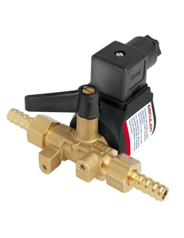 Elettrovalvola carburante normalmente chiusa con comando manuale 12V