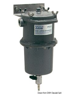 Prefiltro centrifugo separatore acqua/carburante 150 micron, raccordi 3/8"