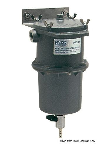 Prefiltro centrifugo separatore acqua/carburante 150 micron, raccordi 3/8"