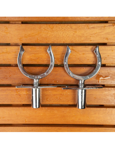 Scalmi in ottone cromato con boccola
