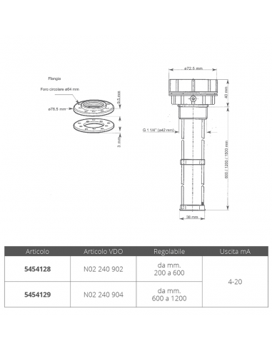 Sensore Acque Nere Mm.80-600
