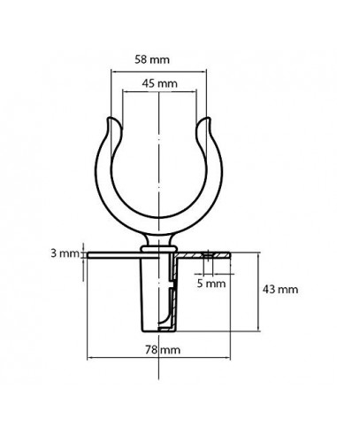 Scalmi in ottone cromato con boccola