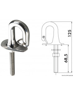 Anello con fermo a molla in acciaio inox